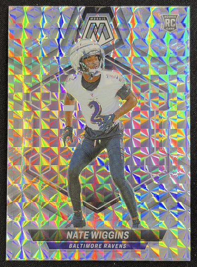 Nate Wiggins 2024 Panini Mosaic Prizm Ravens Sports Trading Card