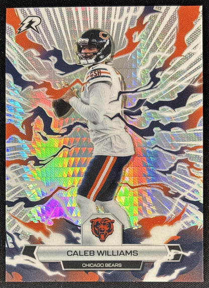 Caleb Williams 2025 Topps Resurgence Prism Refractor Bears Chicago Bears Sports Trading Cards