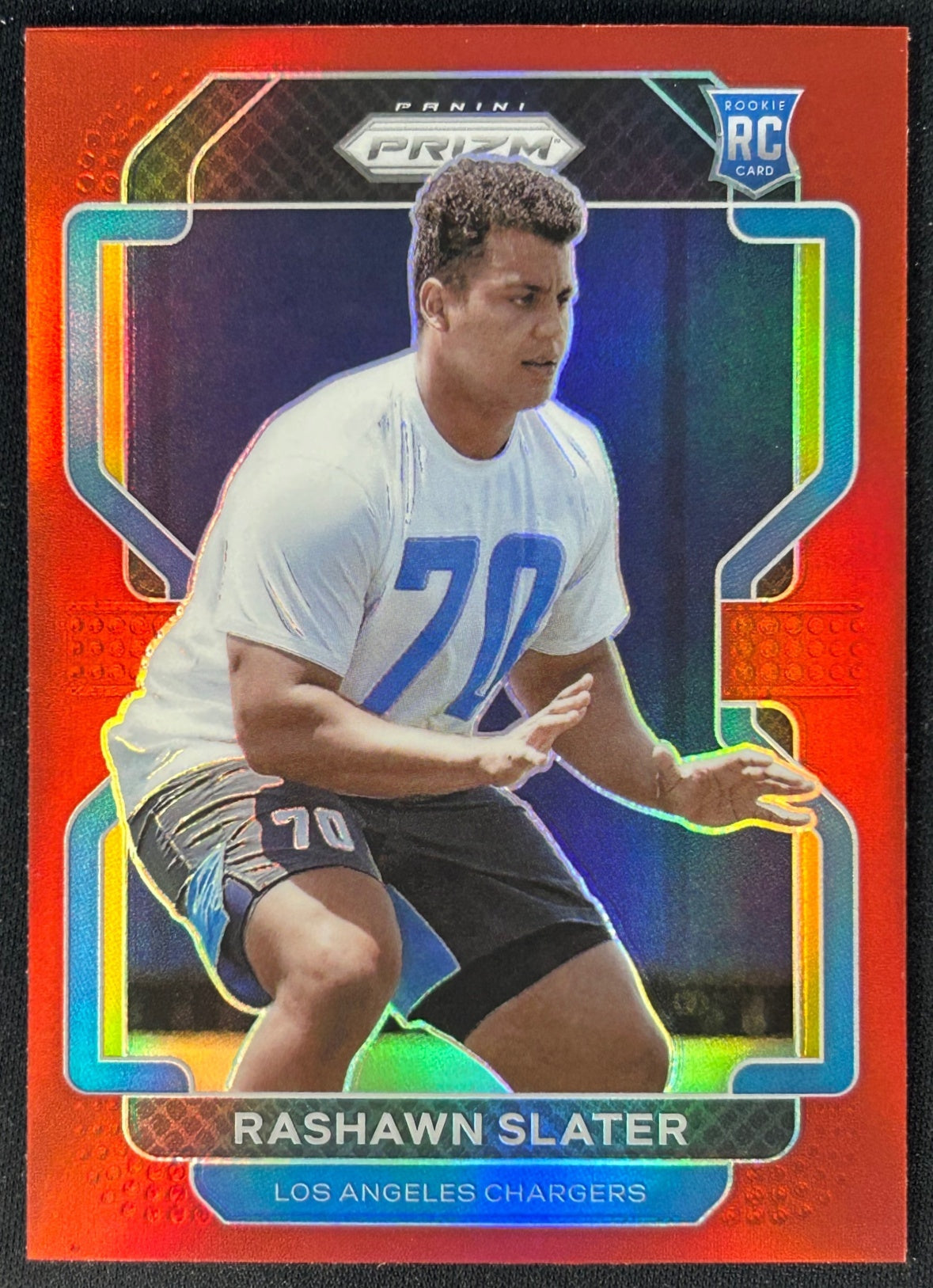 Rashawn Slater 2021 Prizm Red Chargers - front