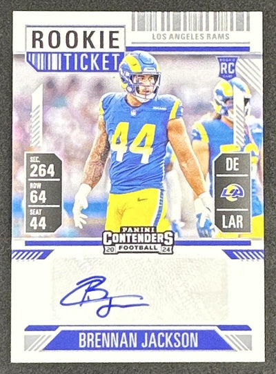 Brennan Jackson 2024 Panini Contenders Rookie Ticket Auto Rams