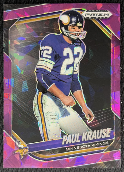 Paul Krause 2025 Panini Prizm Black Purple Ice /149 Vikings