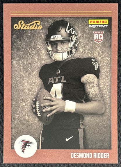 Desmond Ridder 2022 Panini Instant Studio Rookies Falcons Sports Trading Cards