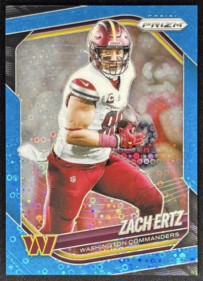 Zach Ertz 2025 Panini Prizm No Huddle Blue /125 Commanders Sports Trading Cards