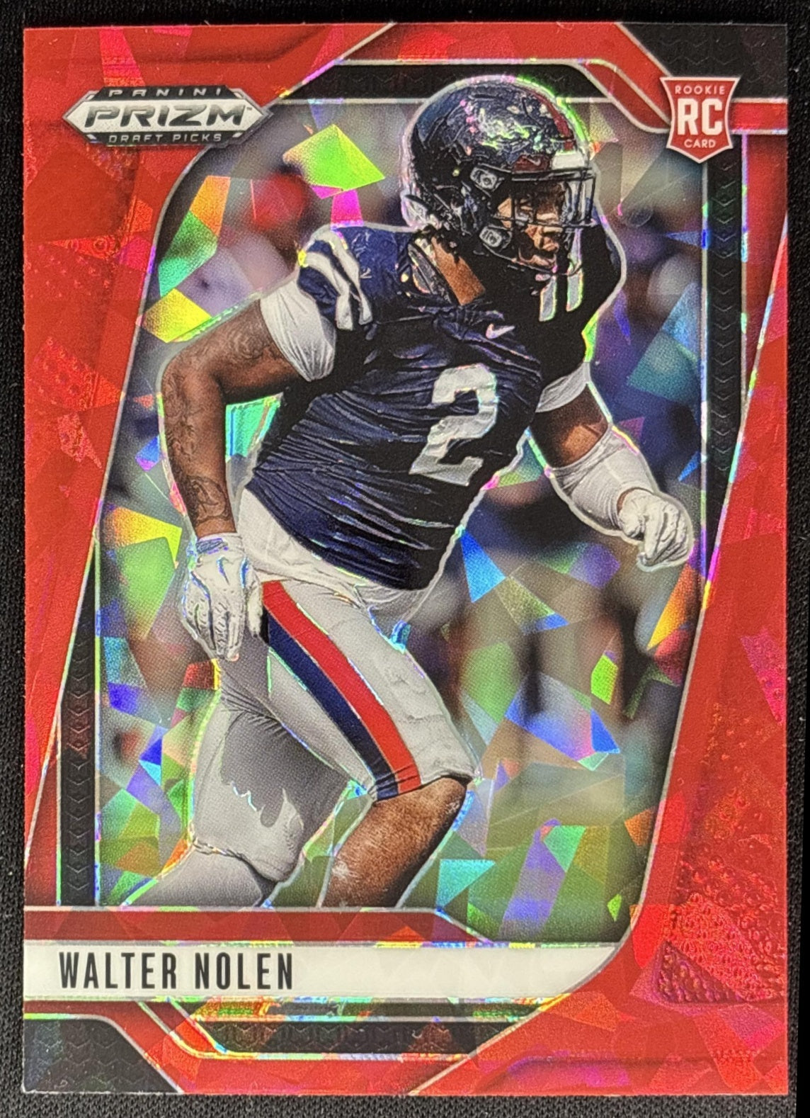 Walter Nolen 2025 Panini Prizm Draft Picks Red Ice Rebels Falcons Sports Trading Card