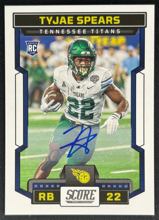 Tyjae Spears 2023 Score Signatures Titans Default Title Sports Trading Cards