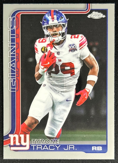 Tyrone Tracy Jr. 2025 Topps Chrome Giants Default Title Sports Trading Cards