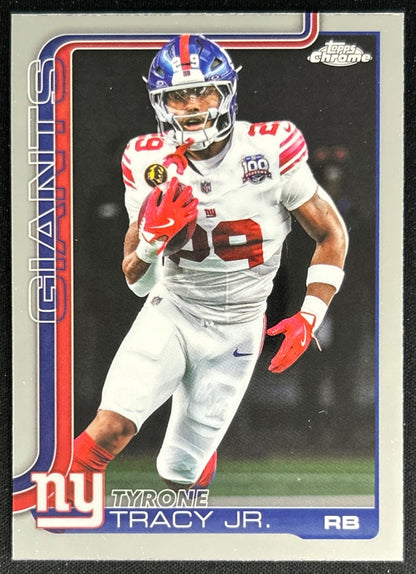 Tyrone Tracy Jr. 2025 Topps Chrome Giants Default Title Sports Trading Cards