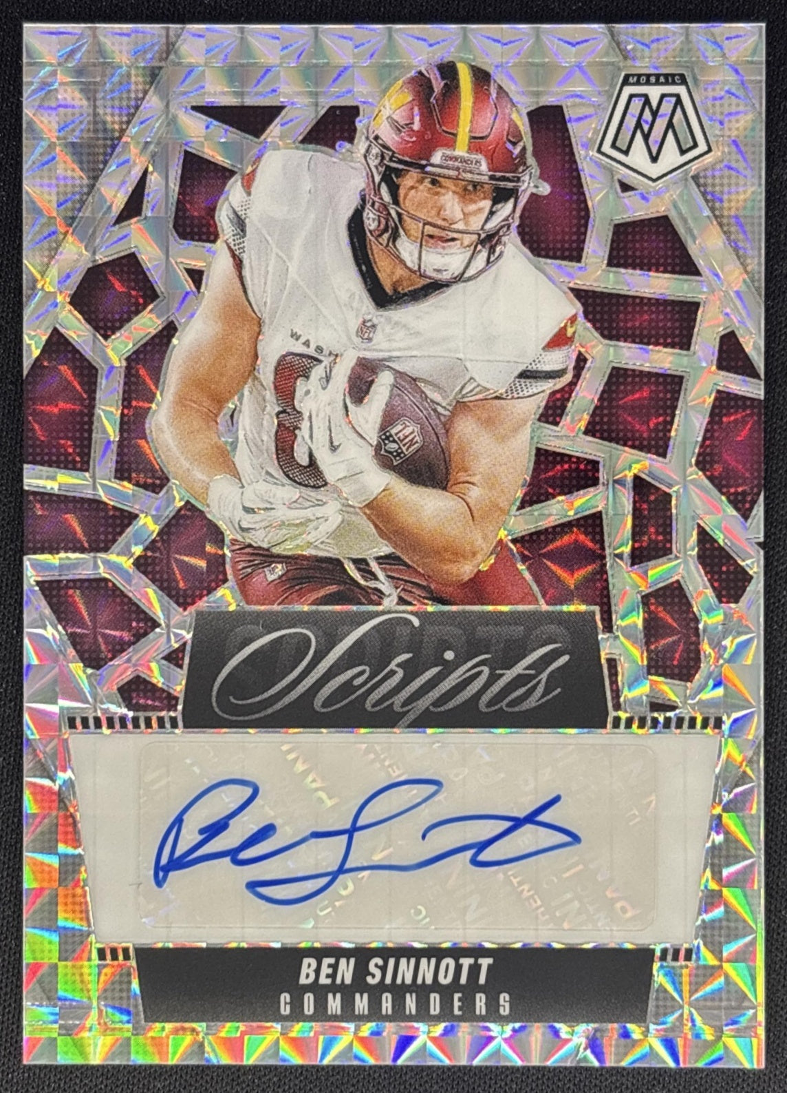 Ben Sinnott 2025 Panini Mosaic Scripts Commanders Sports Trading Cards