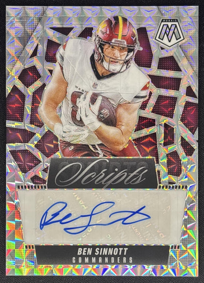 Ben Sinnott 2025 Panini Mosaic Scripts Commanders Sports Trading Cards