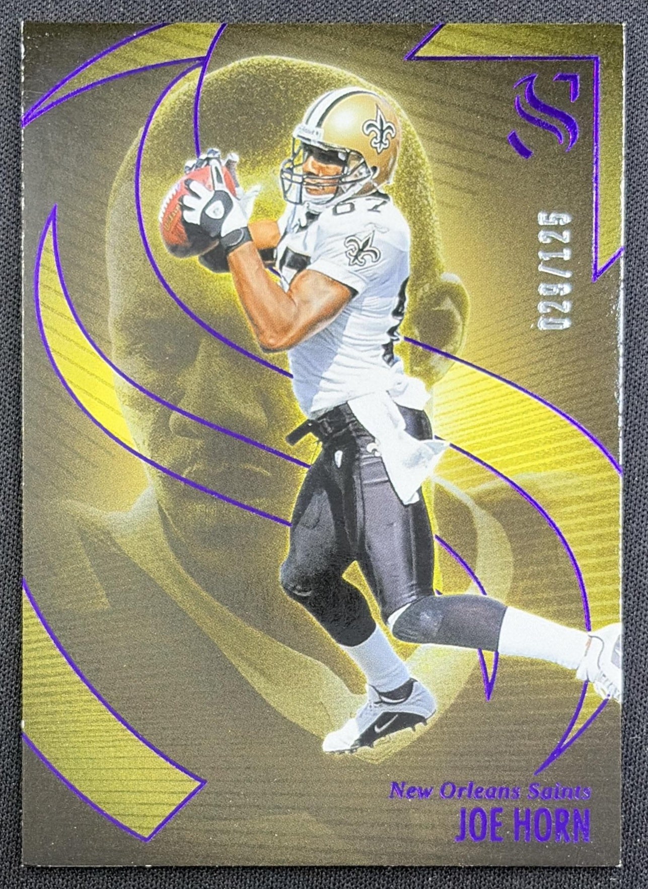 Joe Horn 2025 Panini Silhouette Purple /125 Saints front