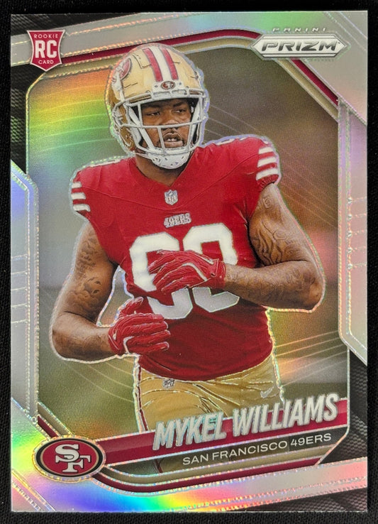 Mykel Williams 2025 Prizm Silver Prizms 49ers - front