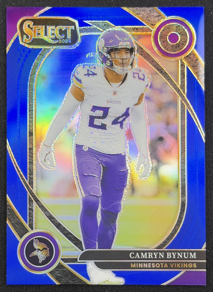 Camryn Bynum 2024 Panini Select Club Blue Prizm /99 Vikings