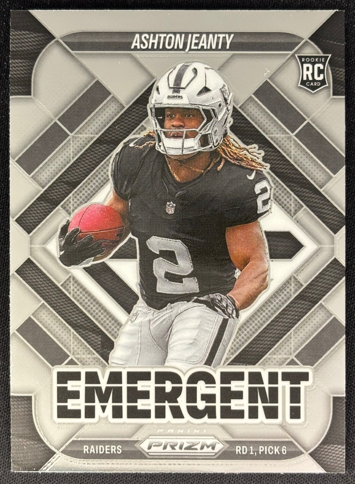 Ashton Jeanty 2025 Panini Prizm Emergent Raiders Sports Trading Cards