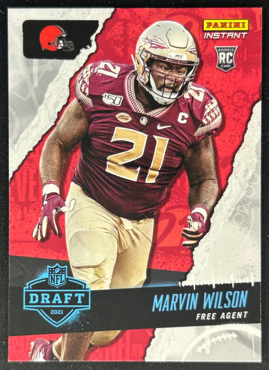 Marvin Wilson 2021 Panini Instant NFL Draft Night Browns