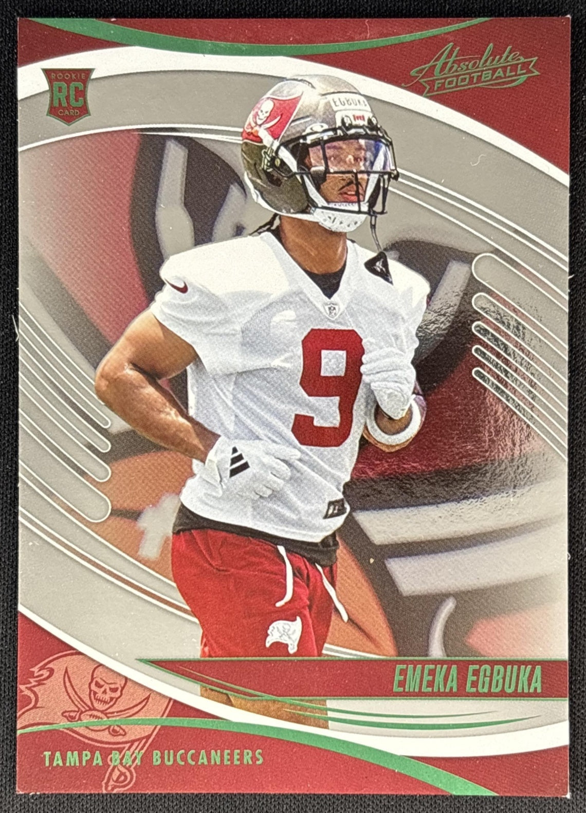 Emeka Egbuka 2025 Panini Absolute Rookies Green Buccaneers front