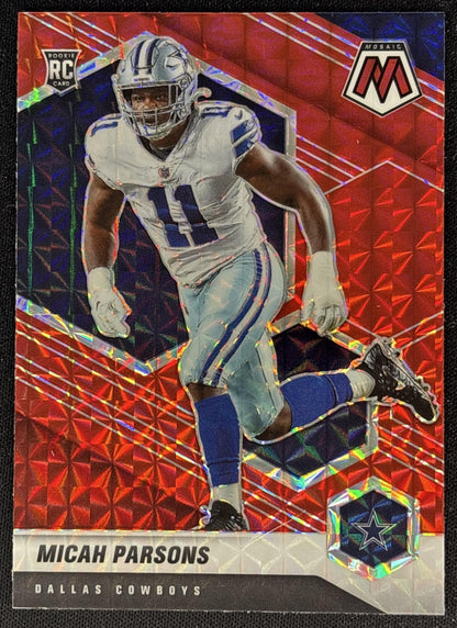 Micah Parsons 2021 Panini Mosaic Prizm Red Cowboys