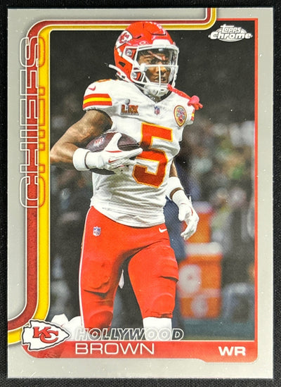 Hollywood Brown 2025 Topps Chrome Chiefs Default Title Sports Trading Cards