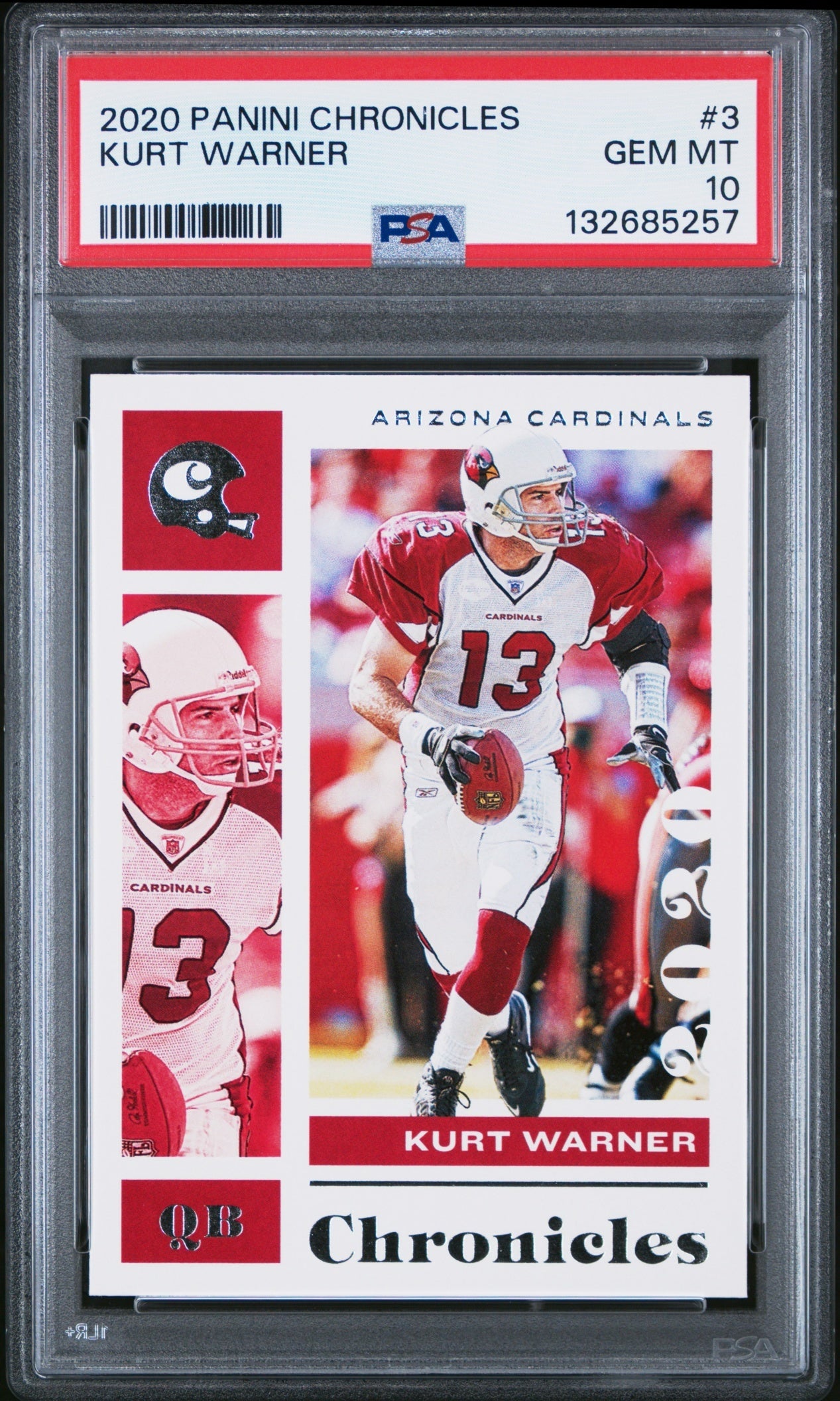 Kurt Warner 2020 Panini Chronicles PSA 10 Cardinals front