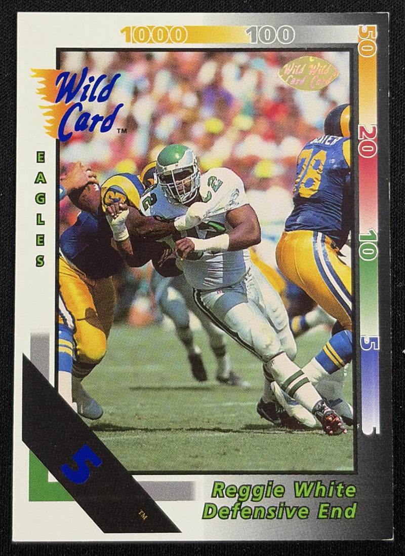 Reggie White 1992 Wild Card 5 Stripe Eagles