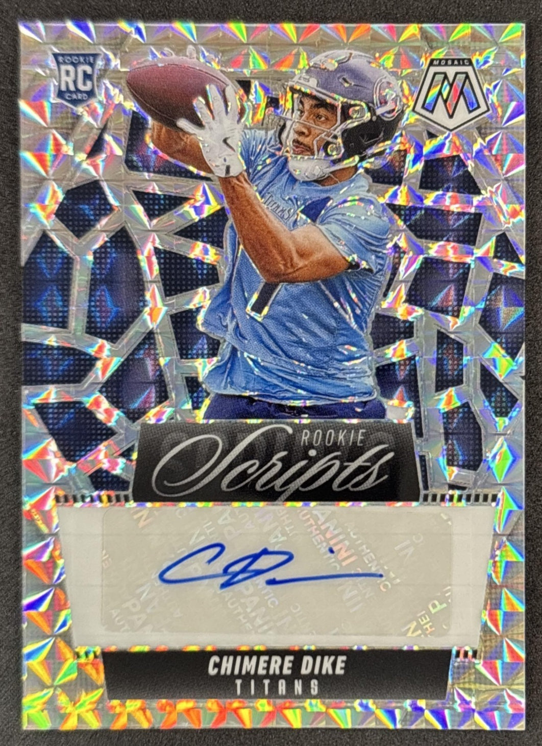 Chimere Dike 2025 Panini Mosaic Rookie Scripts Titans