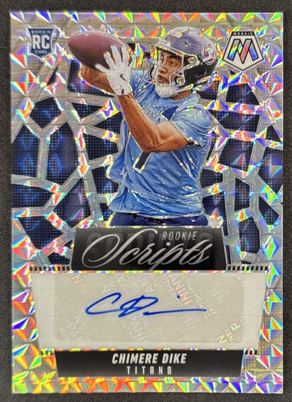 Chimere Dike 2025 Panini Mosaic Rookie Scripts Titans