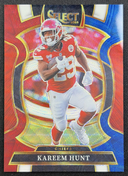 Kareem Hunt 2025 Panini Select Concourse Tri-Color Prizm /399 Chiefs