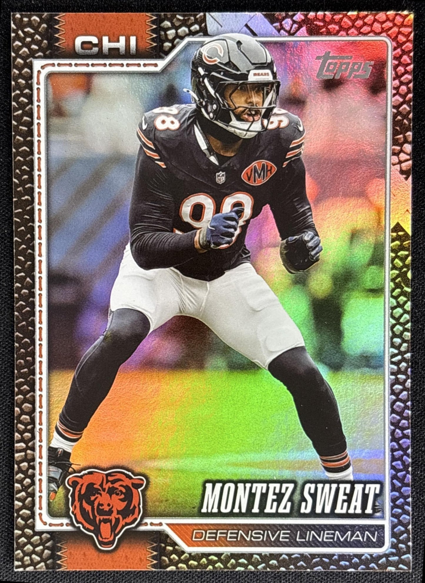 Montez Sweat 2026 Topps Football Leather Foil Bears