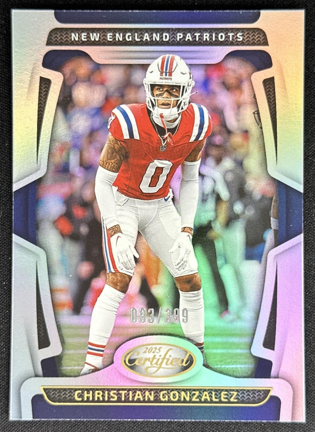 Christian Gonzalez 2025 Panini Certified Mirror /399 Patriots