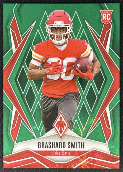Brashard Smith 2025 Panini Phoenix Green Winter Prizm /149 Chiefs front