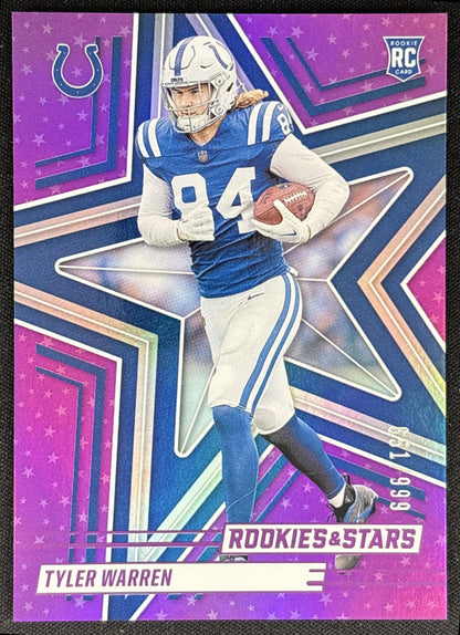 Tyler Warren 2025 Panini Rookies & Stars Purple /999 Colts