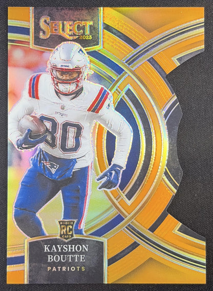 Kayshon Boutte 2023 Panini Select Orange Prizms Die Cut /399 Patriots