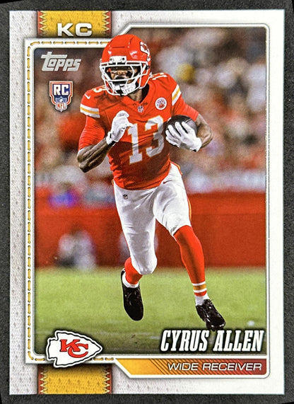Cyrus Allen 2026 Topps Flagship Rookie Chiefs Sports Trading Cards
