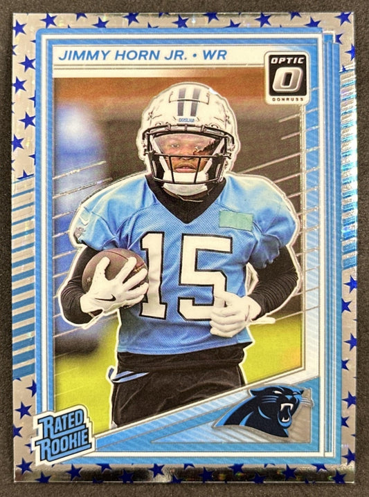 Jimmy Horn Jr. 2025 Panini Donruss Optic Rated Rookie Stars Prizm Panthers Default Title Sports Trading Card