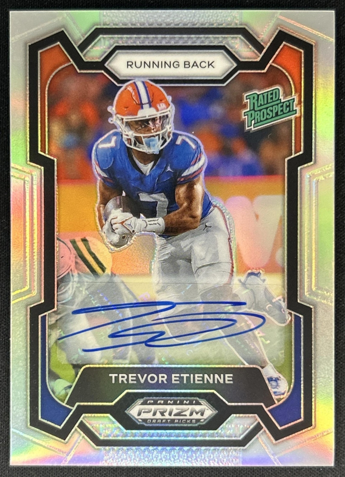 Trevor Etienne 2024 Panini Prizm Collegiate Draft Picks Auto Gators front