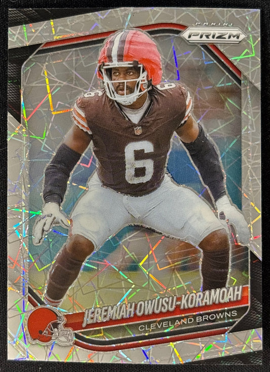 Jeremiah Owusu-Koramoah 2025 Prizm Lazer Prizms Browns - Front