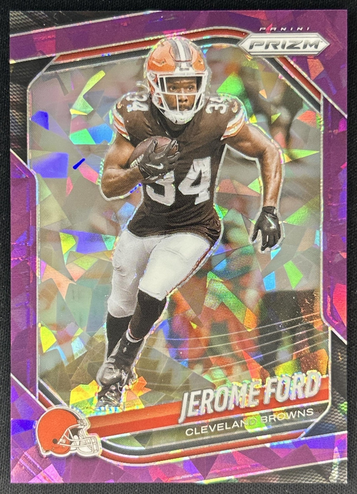 Jerome Ford 2025 Panini Prizm Purple Ice /225 Browns Front