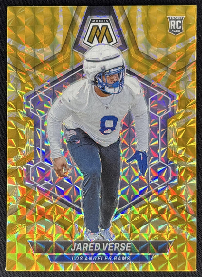 Jared Verse 2024 Panini Mosaic Reactive Yellow Prizm Rams Browns Sports Trading Cards