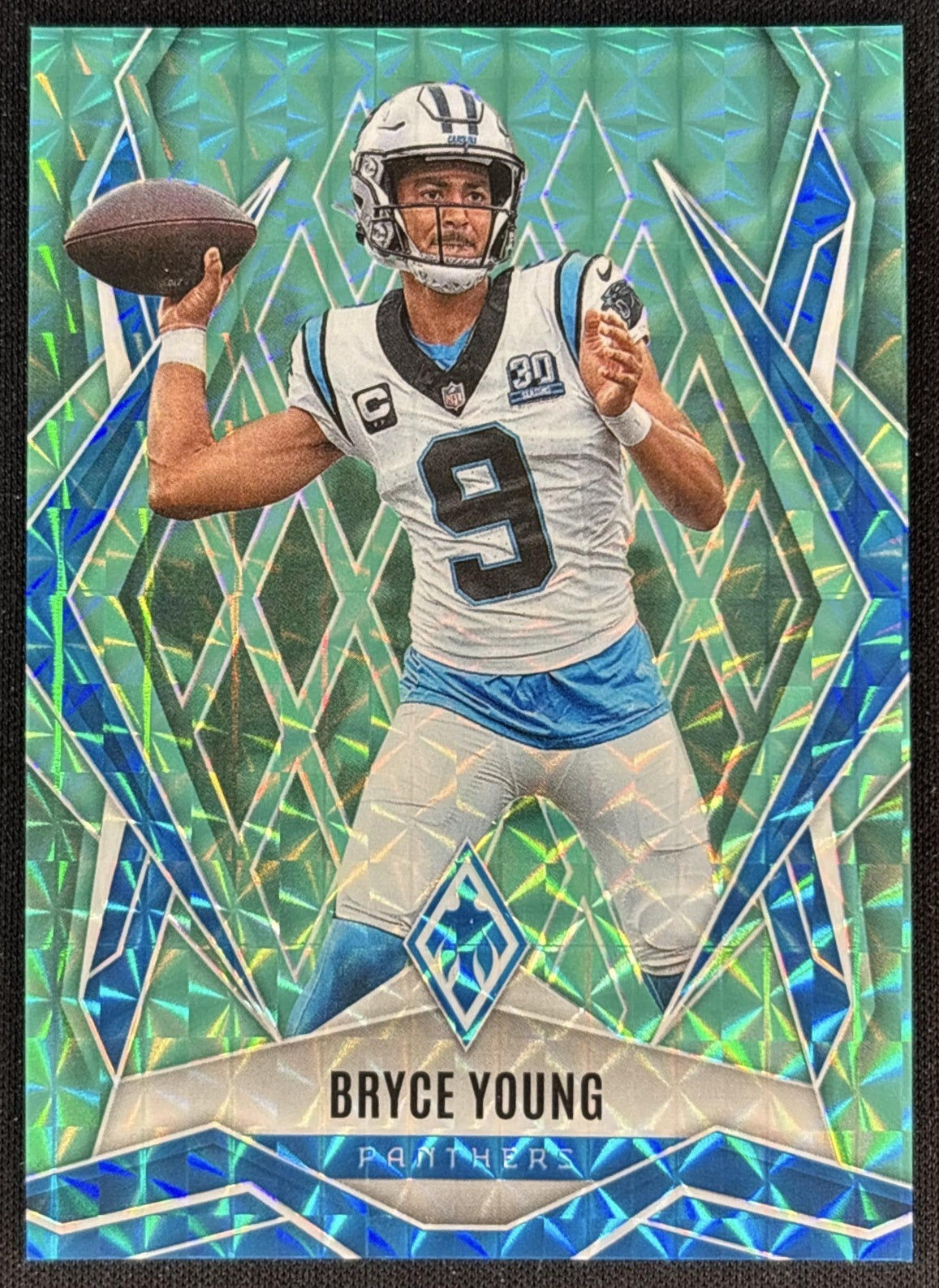 Bryce Young 2025 Panini Phoenix Teal Pyramids Prizm /225 Panthers