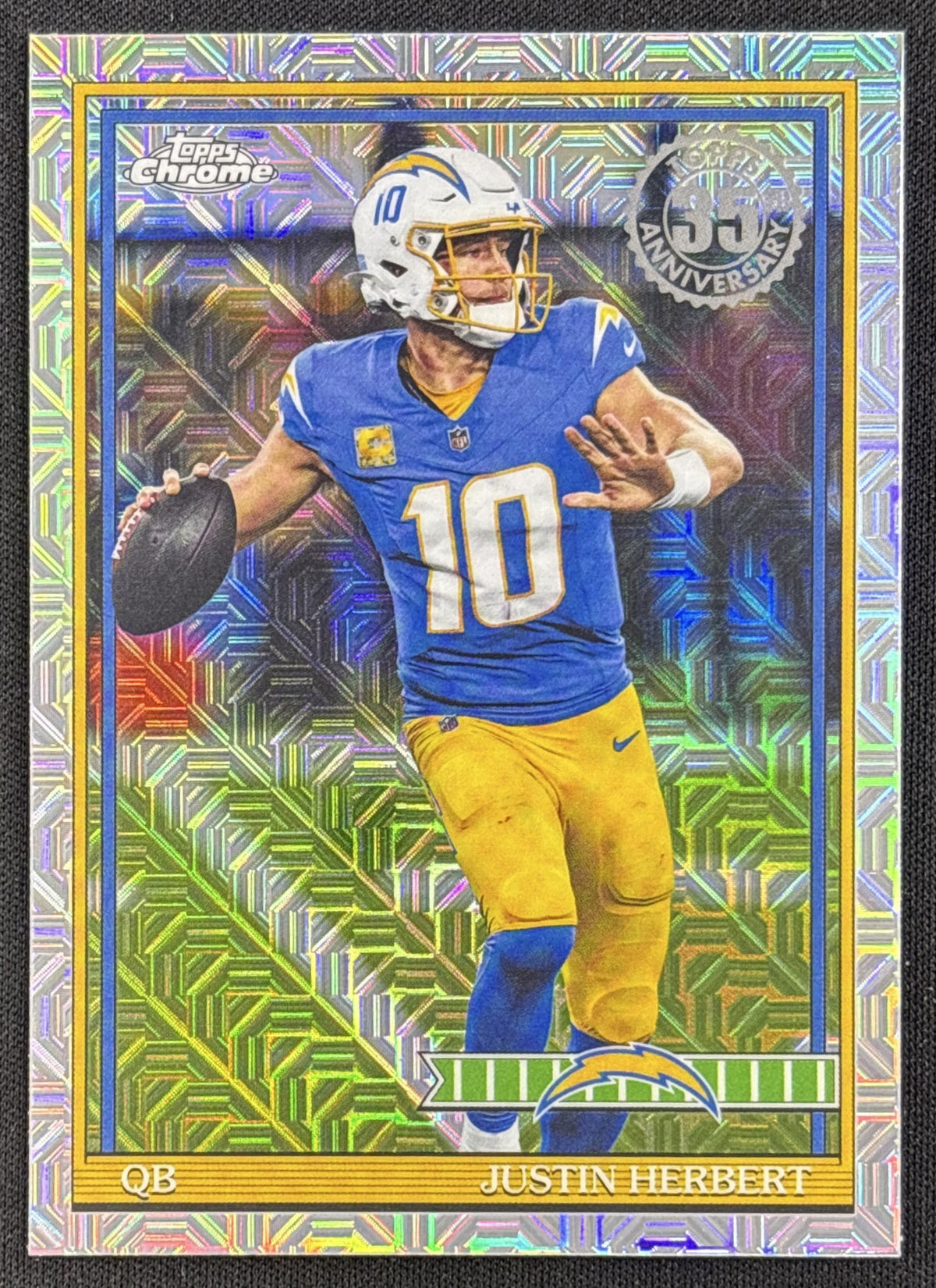 Justin Herbert 2026 Topps 1991 Chrome Mojo Refractor Chargers