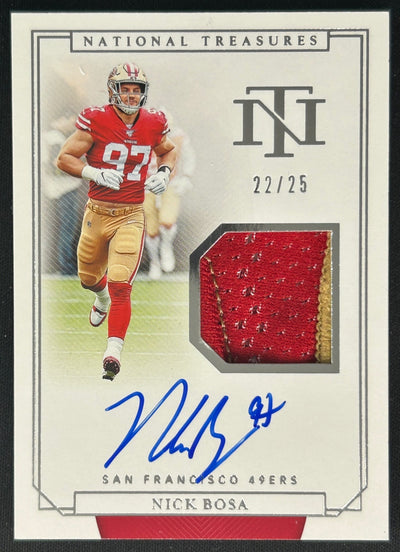 Nick Bosa 2019 National Treasures Rookie Gloves Signatures /25 49ers
