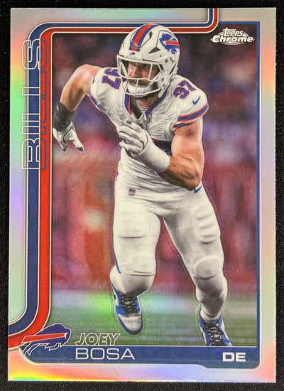 Joey Bosa 2025 Topps Chrome Refractor Bills Sports Trading Cards