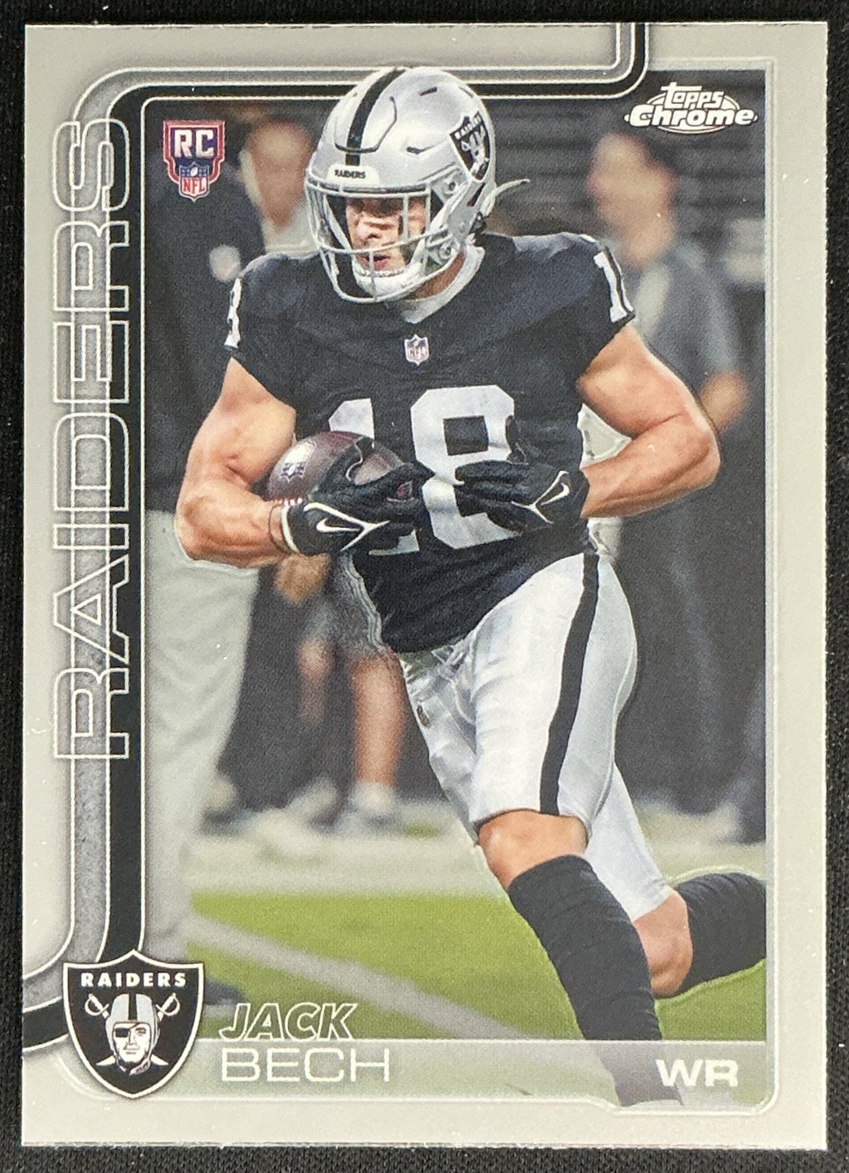 Jack Bech 2025 Topps Chrome Rookie Raiders Sports Trading Cards