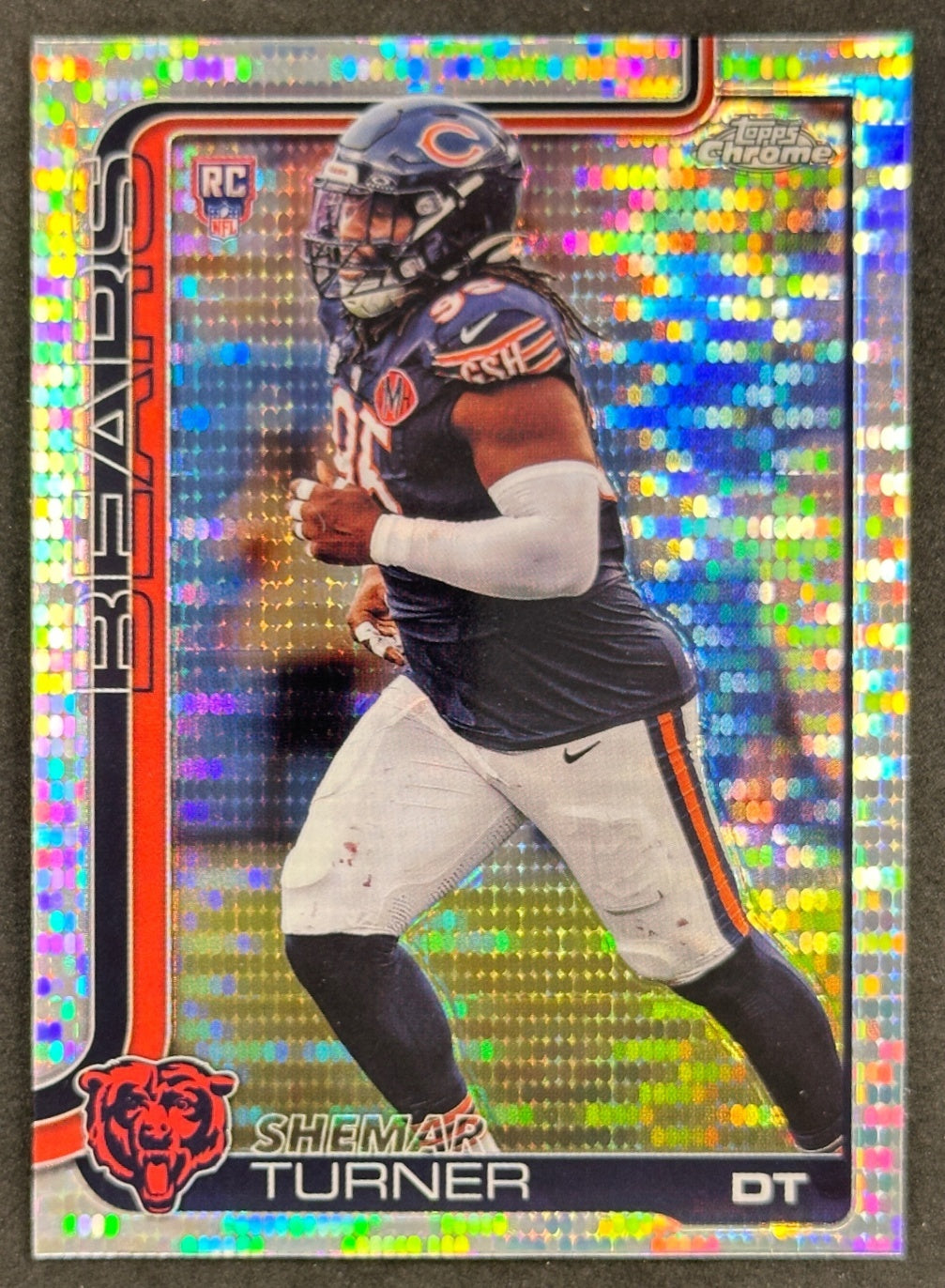 Shemar Turner 2025 Topps Chrome Rookie Pulsar Refractor Bears Sports Trading Cards