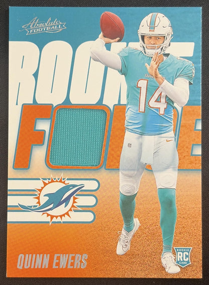 Quinn Ewers 2025 Panini Absolute Rookie Force Dolphins