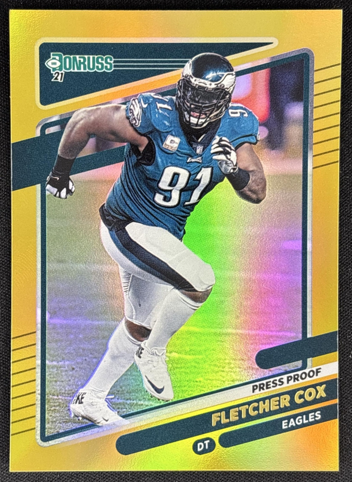Fletcher Cox 2021 Panini Donruss Press Proof Premium Eagles