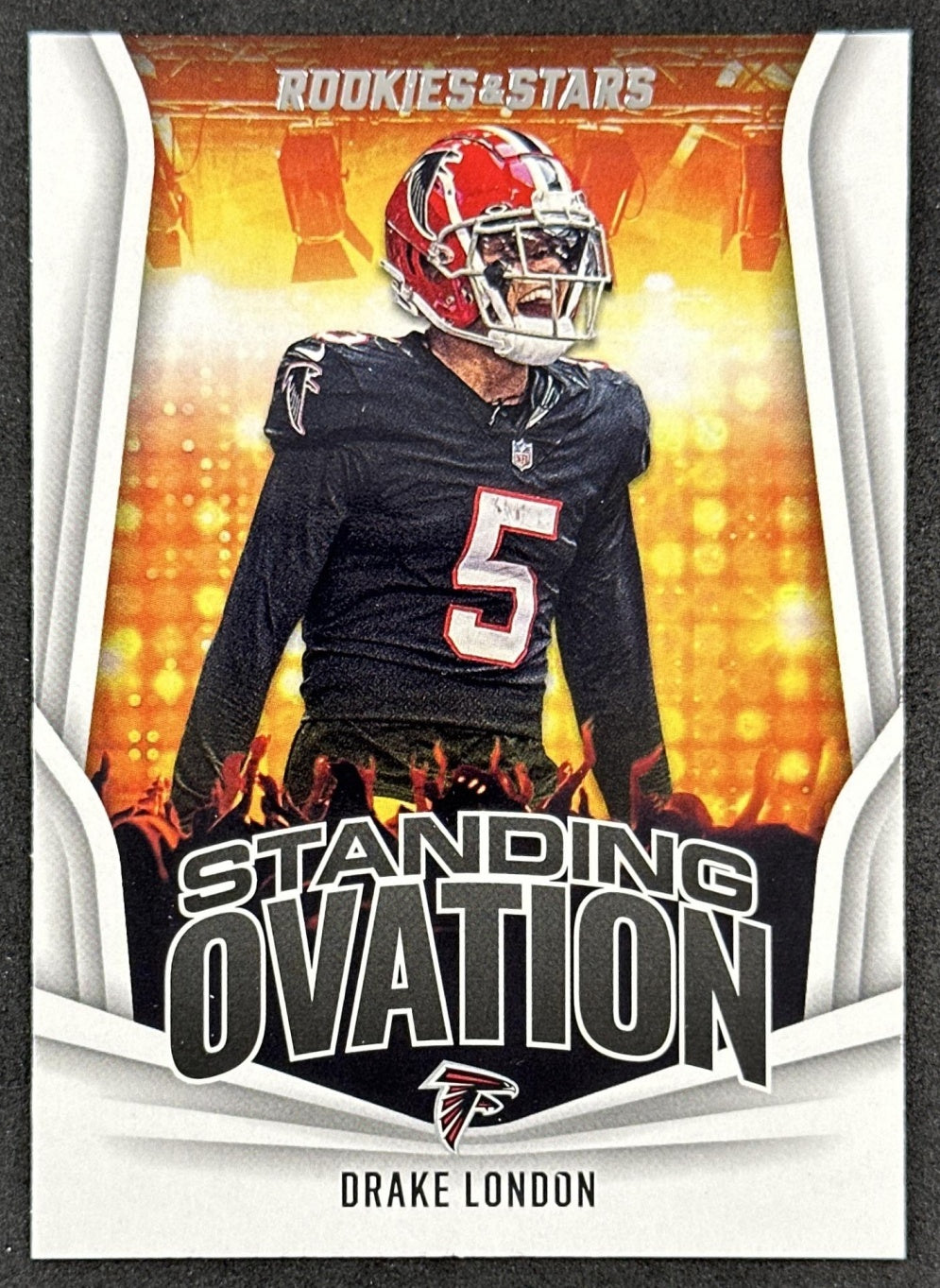 Drake London 2023 Panini Rookies & Stars Standing Ovation Falcons Front