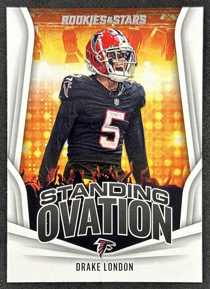 Drake London 2023 Panini Rookies & Stars Standing Ovation Falcons Front