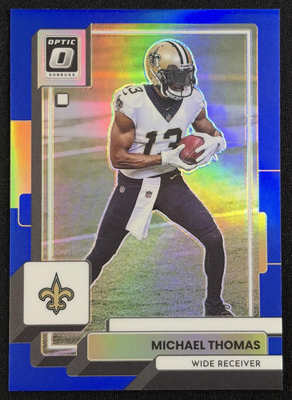 Michael Thomas 2022 Panini Donruss Optic Blue /179 Saints - front