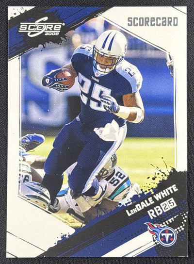 LenDale White 2009 Panini Score Scorecard /299 Titans Sports Trading Card
