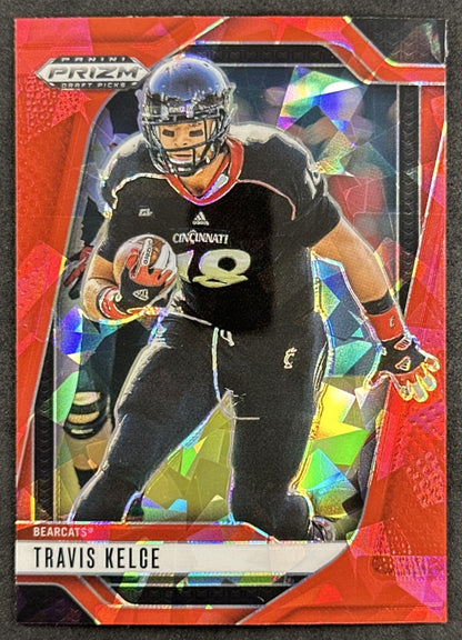 Travis Kelce 2025 Panini Prizm Draft Picks Red Ice Bearcats Chiefs - Front